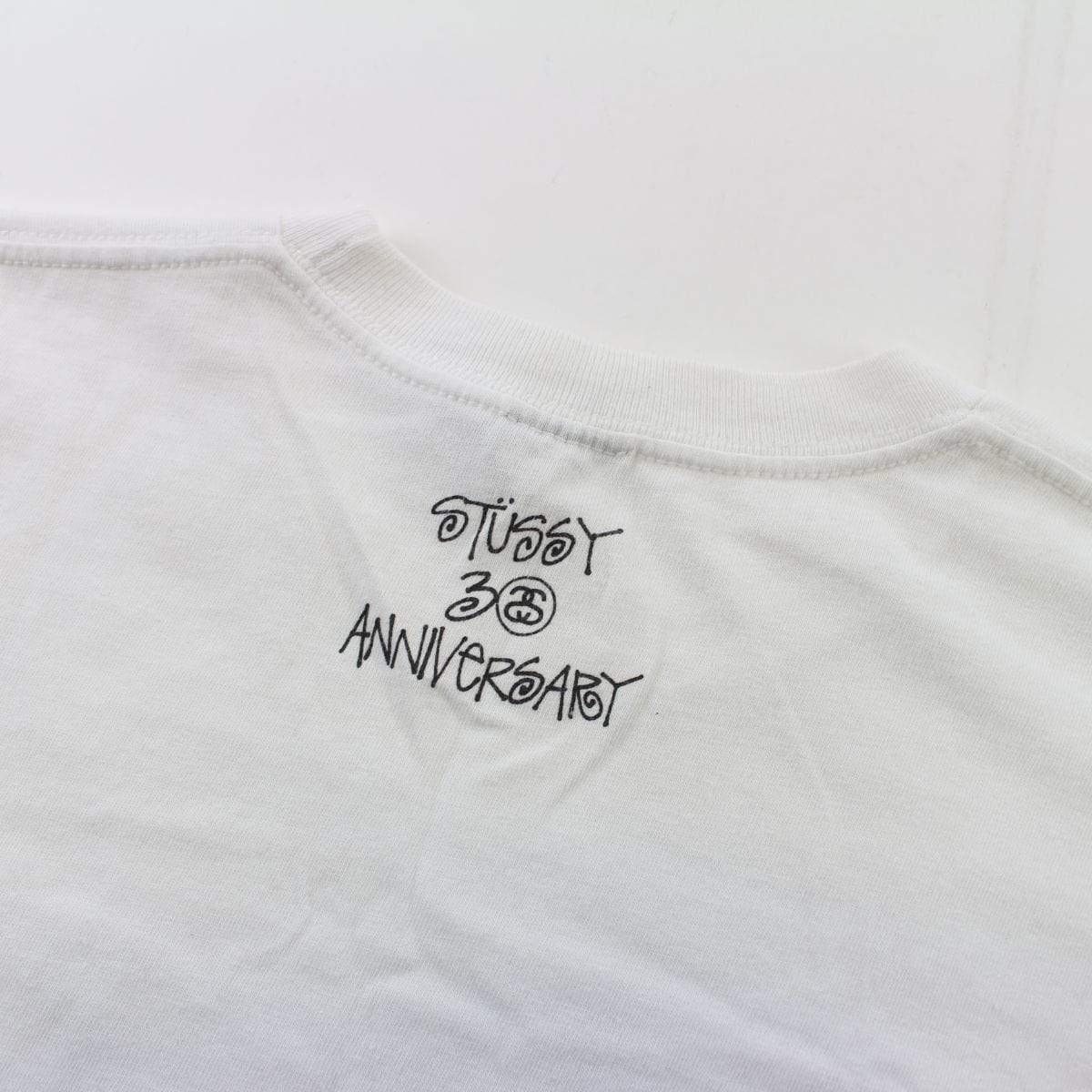 Bape x Stussy Green Camo Logo Tee White - SaruGeneral