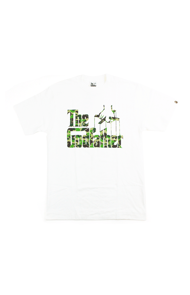 Bape x The Godfather Green Camo Logo Tee White – SARUGENERAL