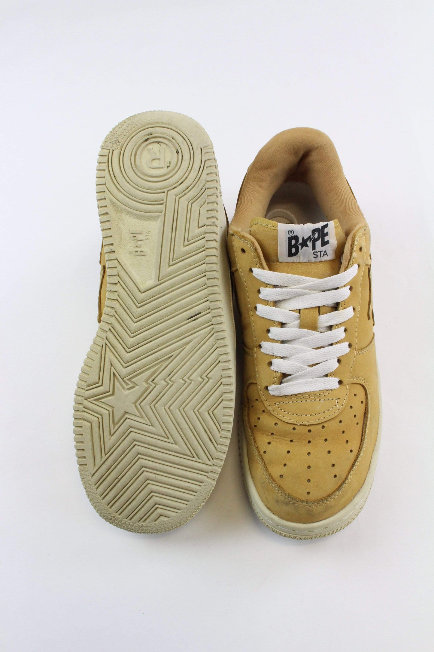 Bapesta nubuck Tan White - SaruGeneral