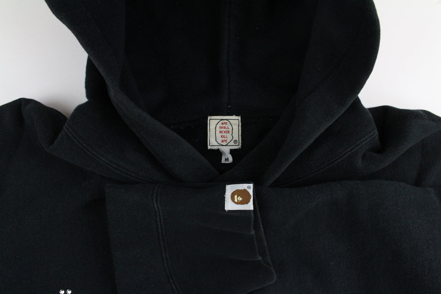 Bapesta swarkosvki text Hoodie Black - SaruGeneral