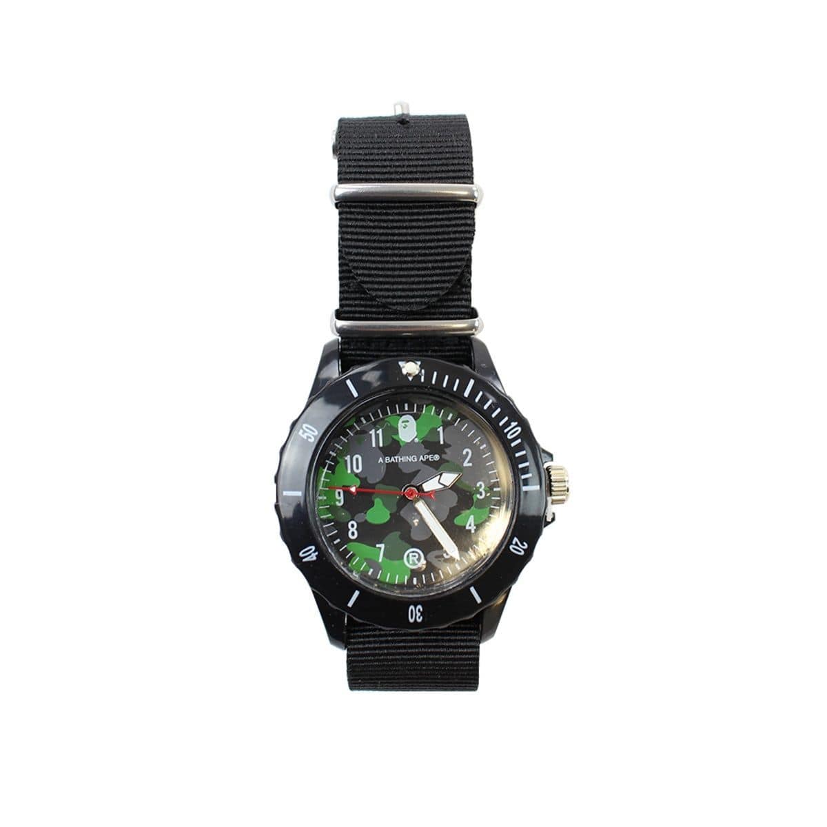 Bapex Green & Grey Camo Watch Black - SaruGeneral