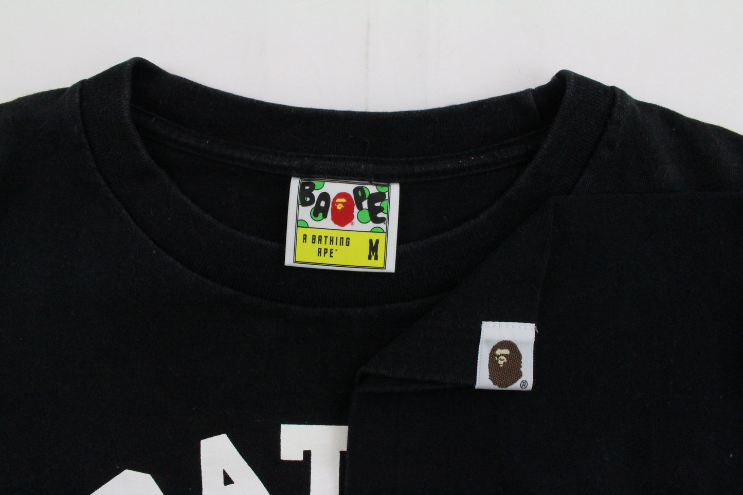 bape Grey Camo reflective College Logo Tee Black - SaruGeneral