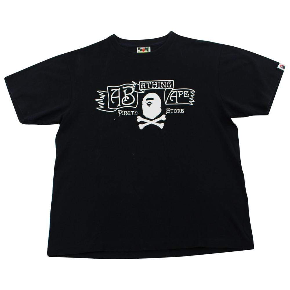 Bape Pirate Store Crossbones Tee Black - SaruGeneral