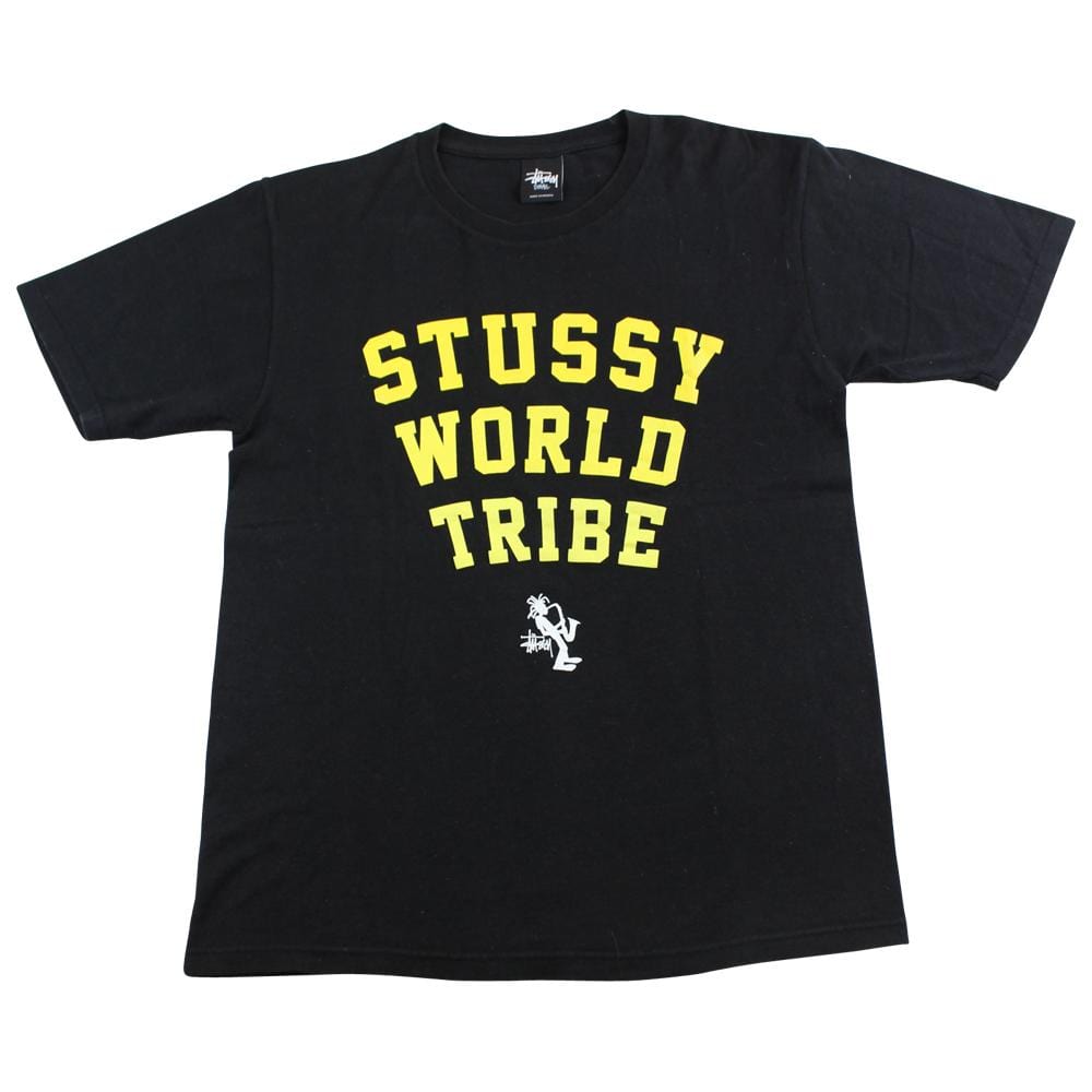 Stussy world wide tribe jazz logo tee black – SARUGENERAL
