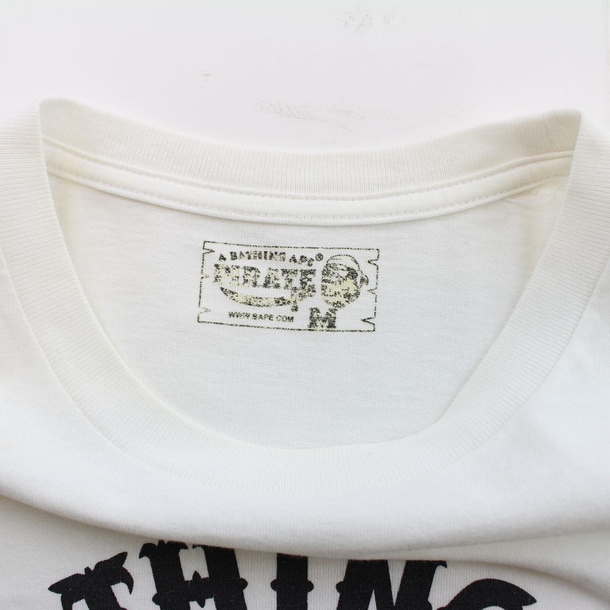 Bape Pirate Store Hook Baby Milo Logo Tee White - SaruGeneral
