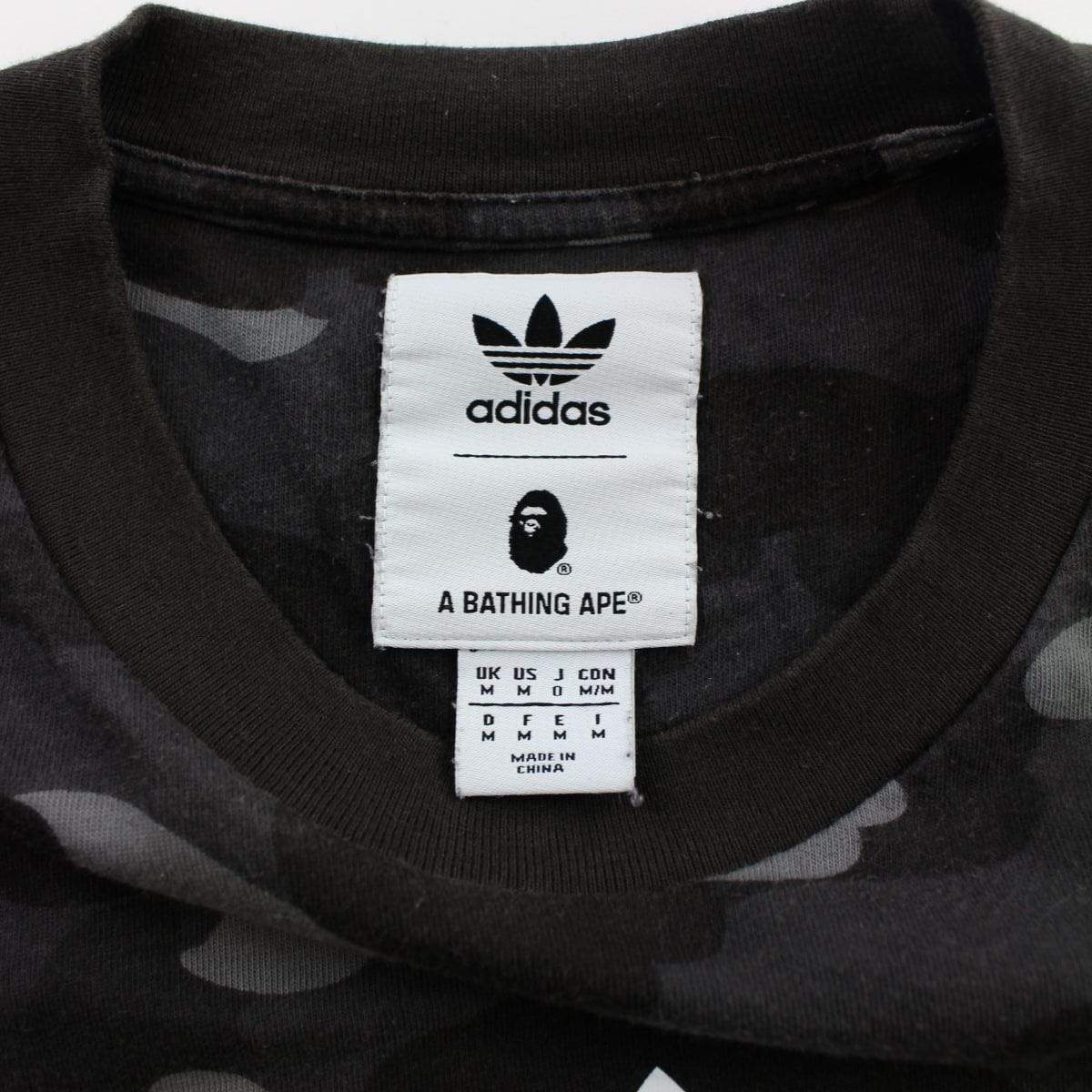 Bape x Adidas Black Camo Logo Tee - SaruGeneral