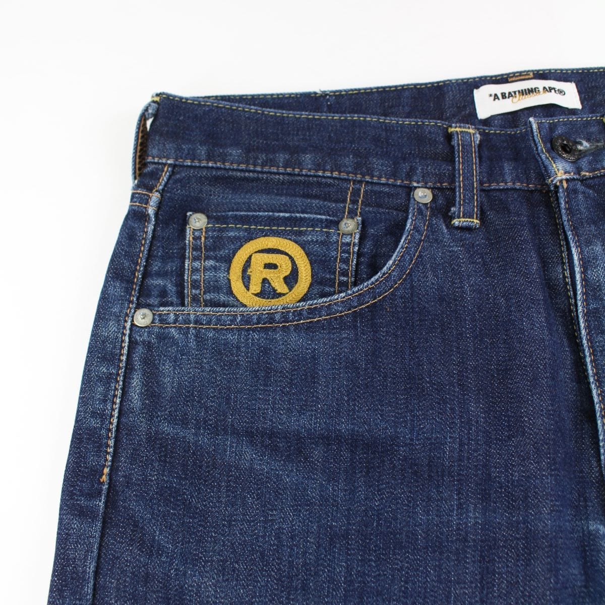 bape crown big ape logo denim jeans 1 - SaruGeneral