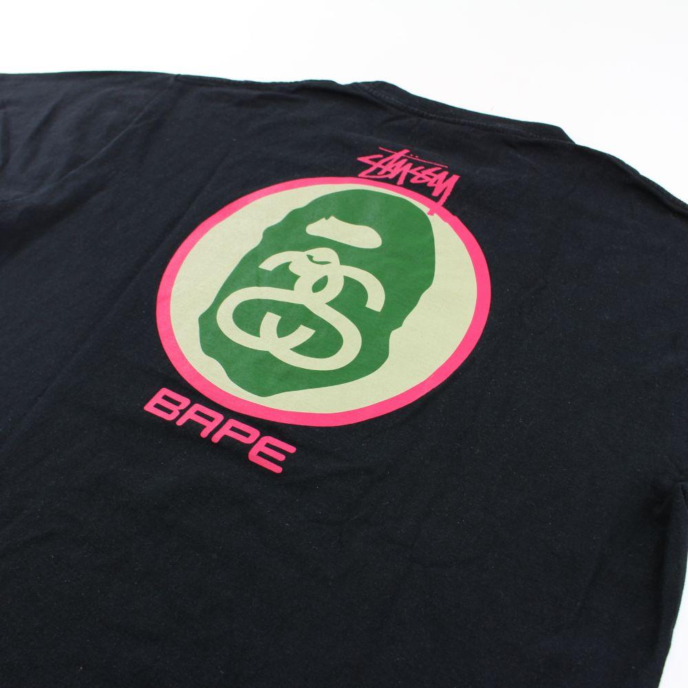 Bape x Stussy Big Ape Double S Logo Black - SaruGeneral