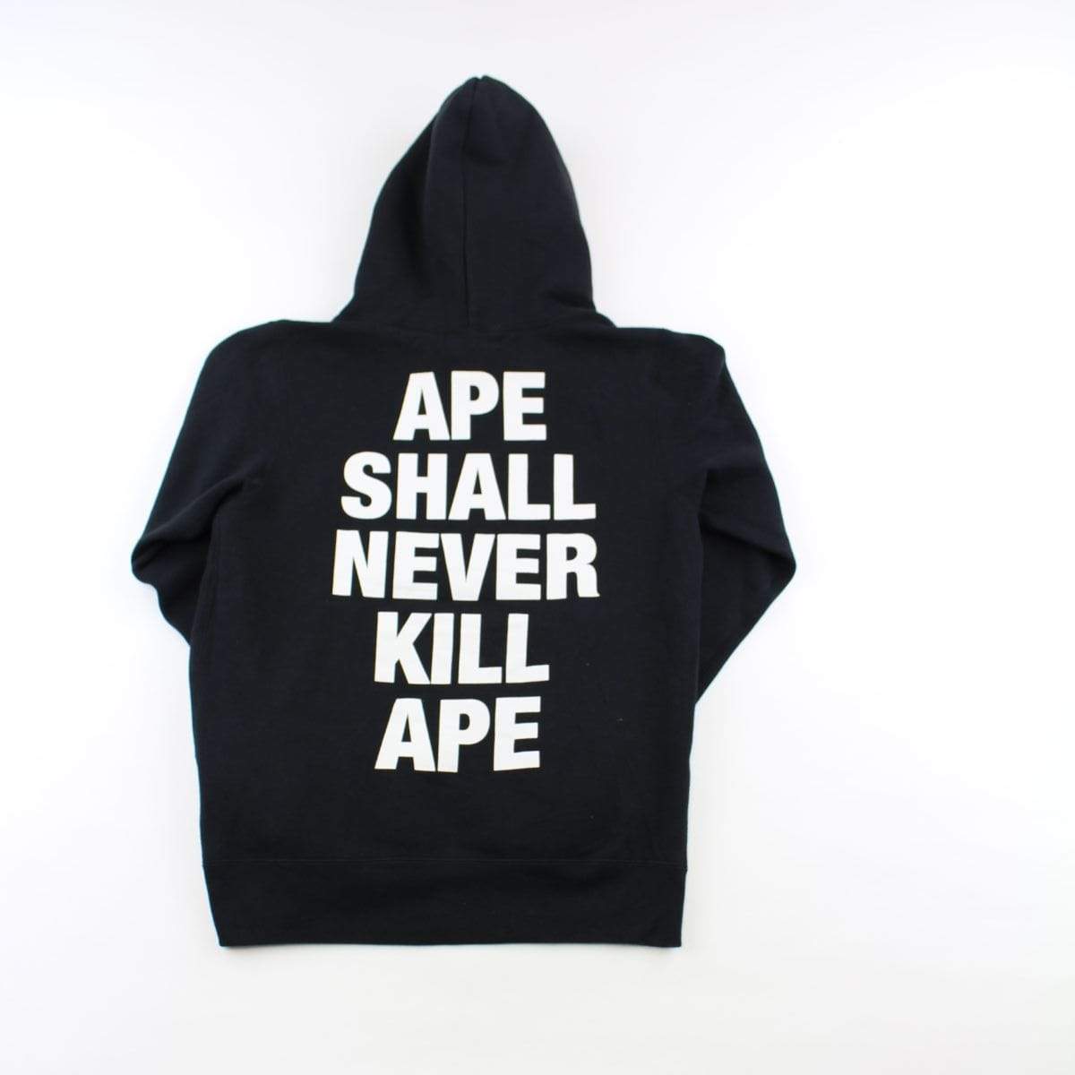 Bape A.S.N.K.A Big Ape Logo Hoodie Black - SaruGeneral