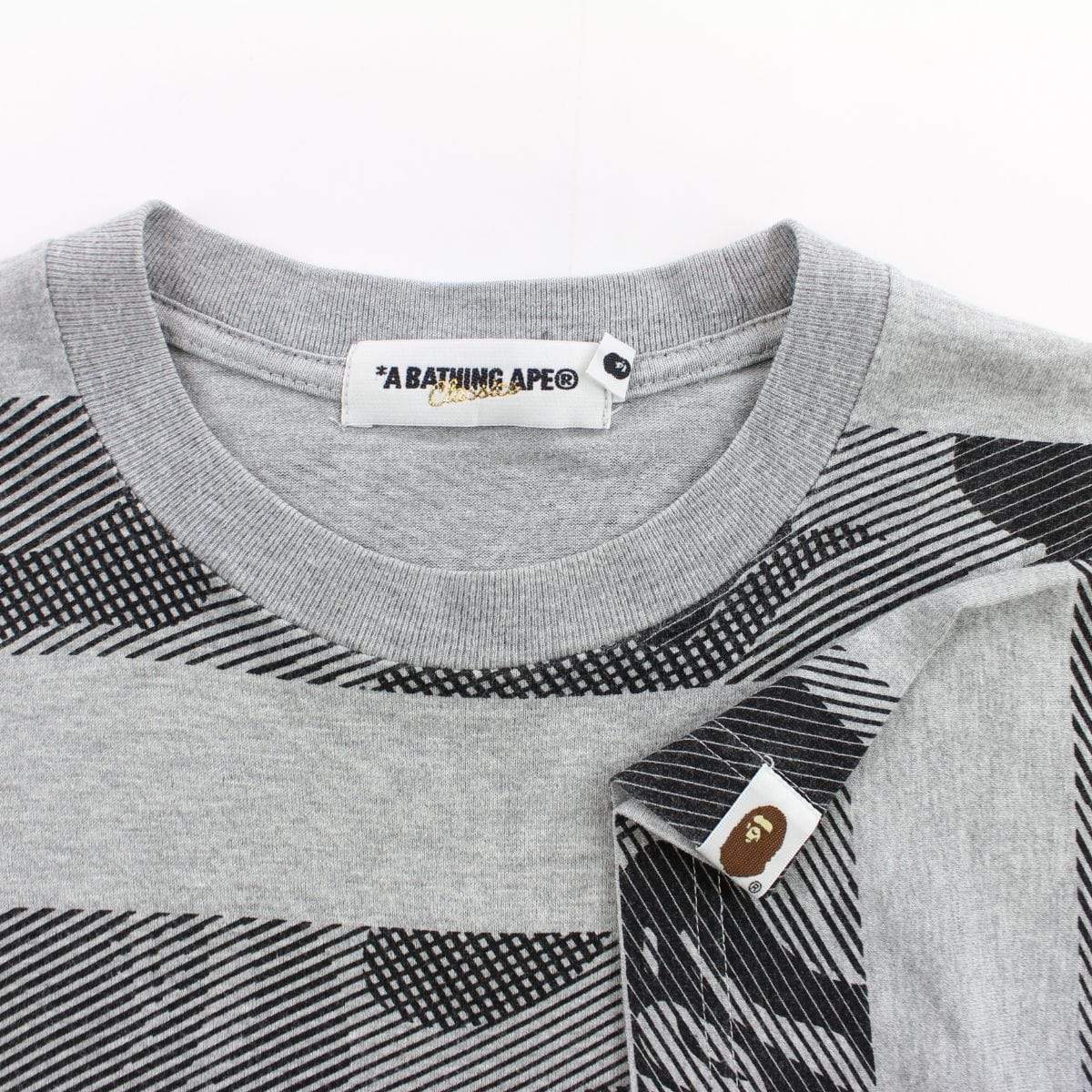 Bape Striped ABC Grey Camo Tee - SaruGeneral