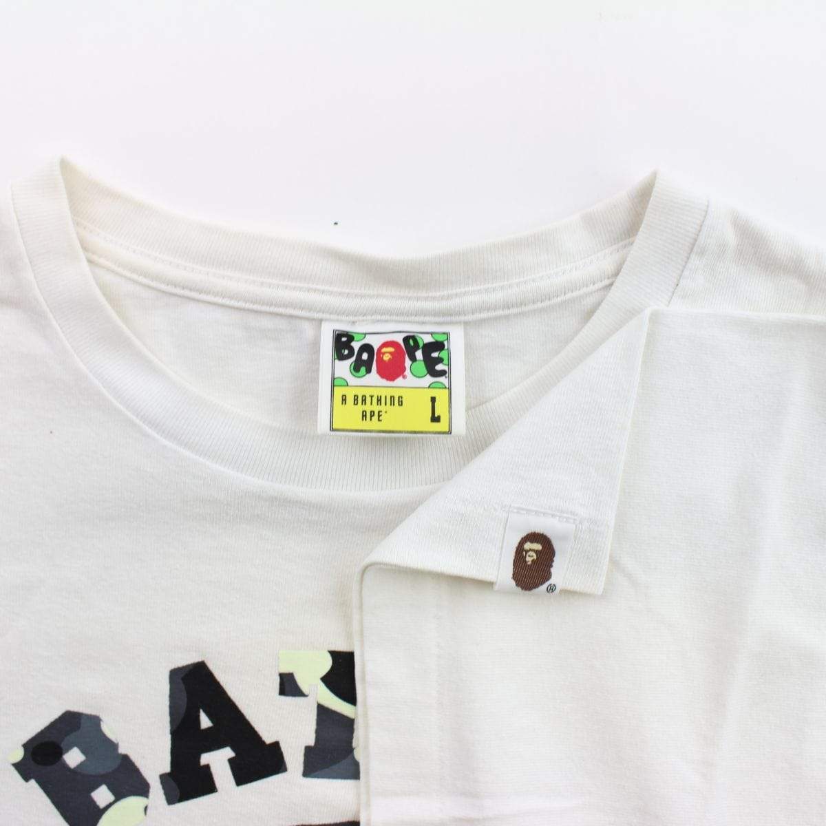 Bape glow city Camo College Logo Tee White - SaruGeneral