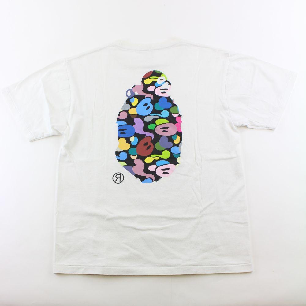 Bape Multi Big Ape Sleeping Milo Logo White - SaruGeneral