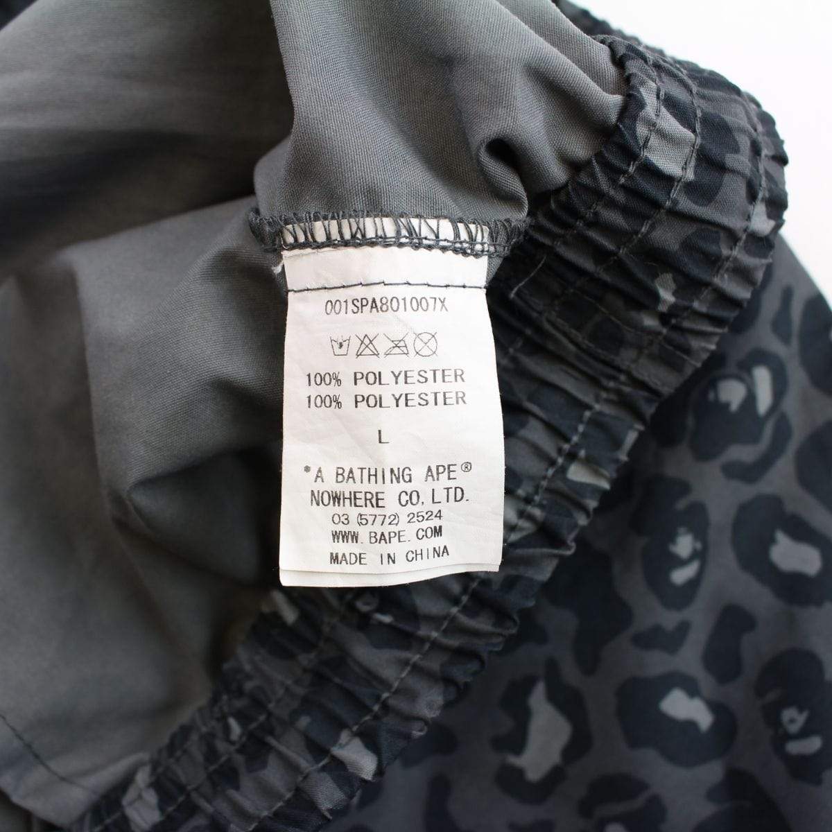 bape black camo leopard shorts - SaruGeneral