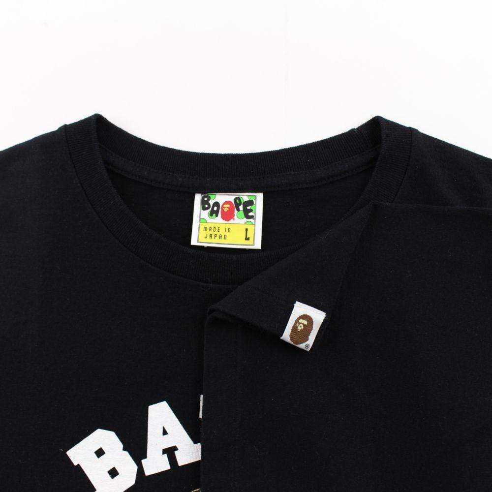 Bape Leopard College Logo Tee Black - SaruGeneral