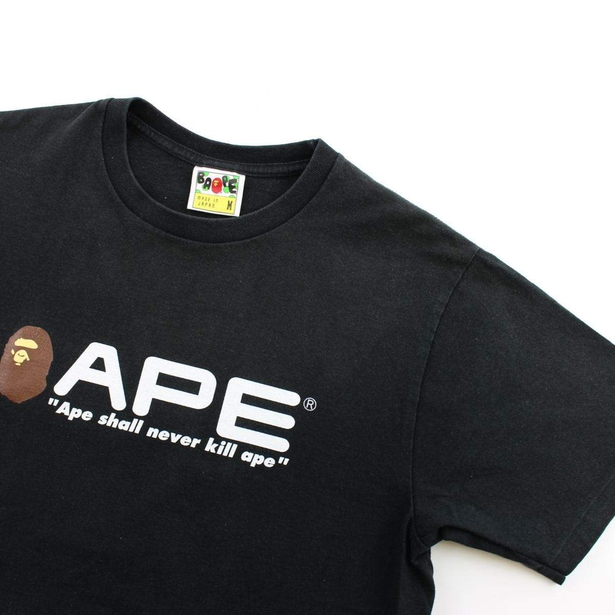 Bape A.S.N.K.A Logo Tee Black - SaruGeneral