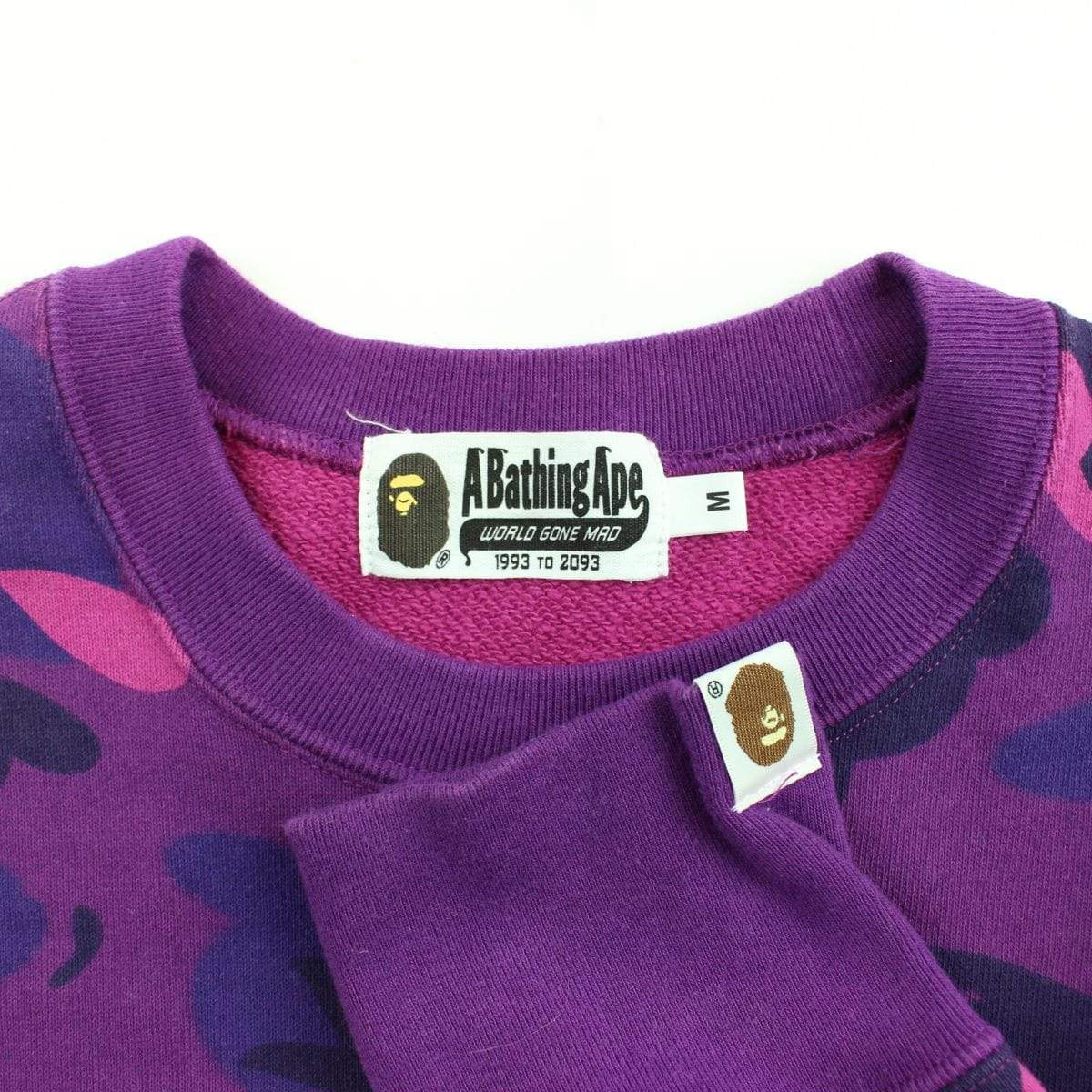 bape purple camo college logo crewneck - SaruGeneral