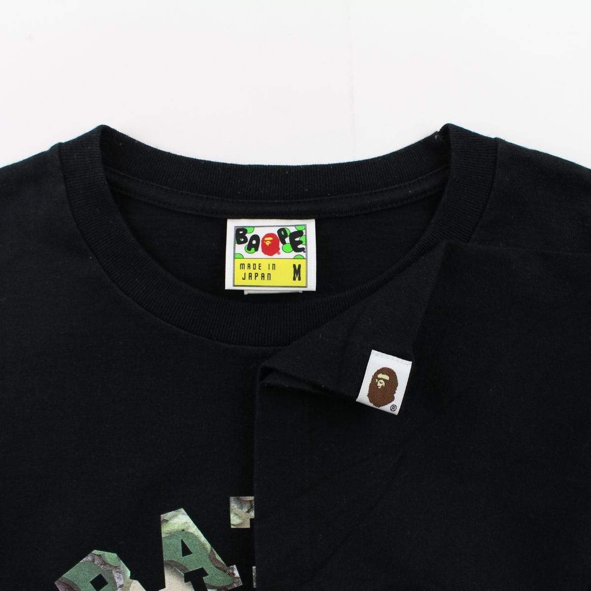 Bape Leaves College Logo tee Black - SaruGeneral