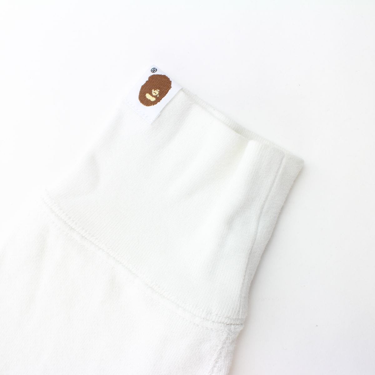 bape black college logo crewneck white - SaruGeneral