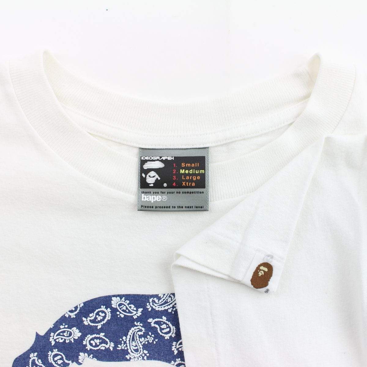bape paisley big ape Logo tee white - SaruGeneral