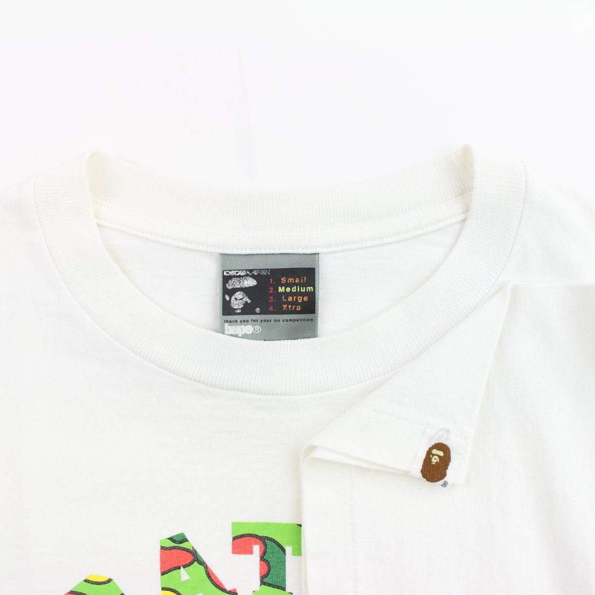 bape psyche camo college logo tee white - SaruGeneral