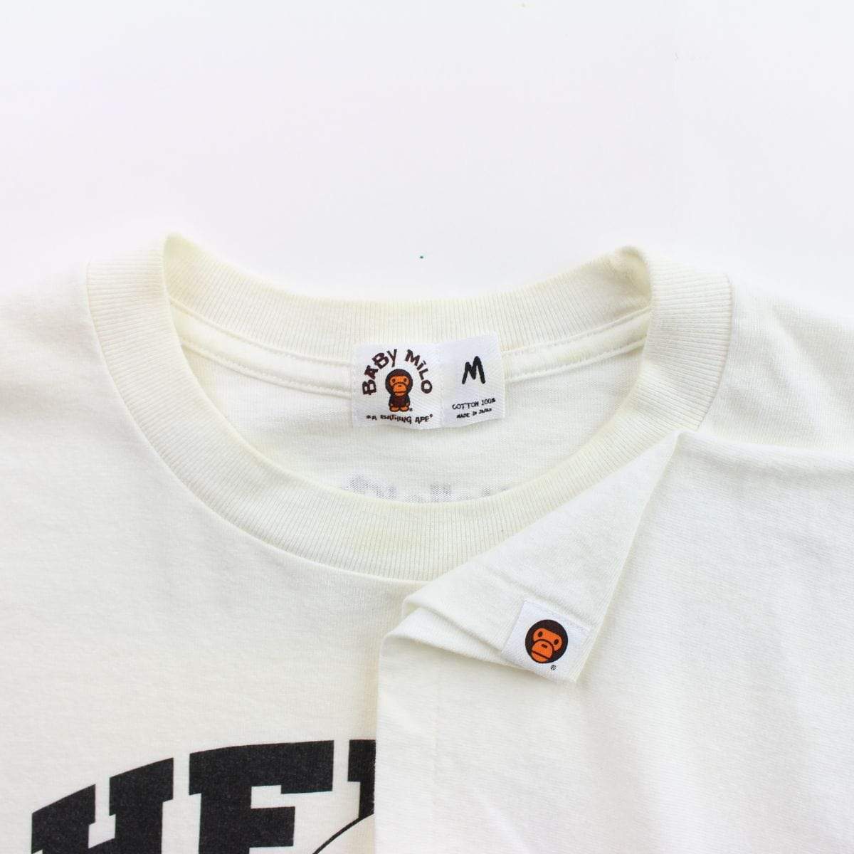 Bape x Hello Kitty Logo Tee White - SaruGeneral