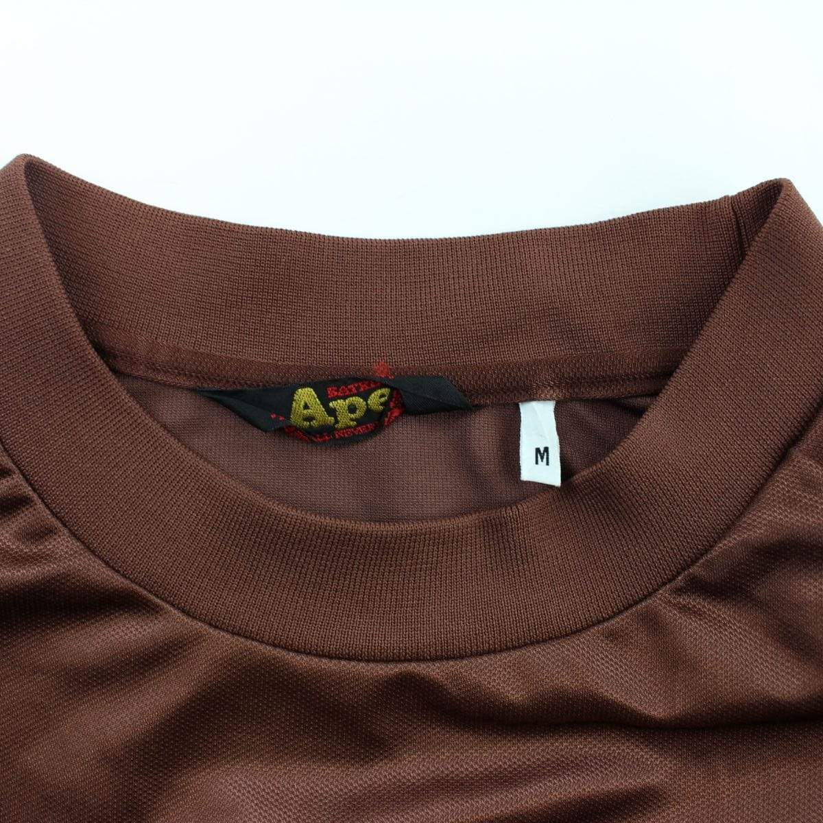 Bape Angry Face Big Ape Logo Football Jersey Brown - SaruGeneral