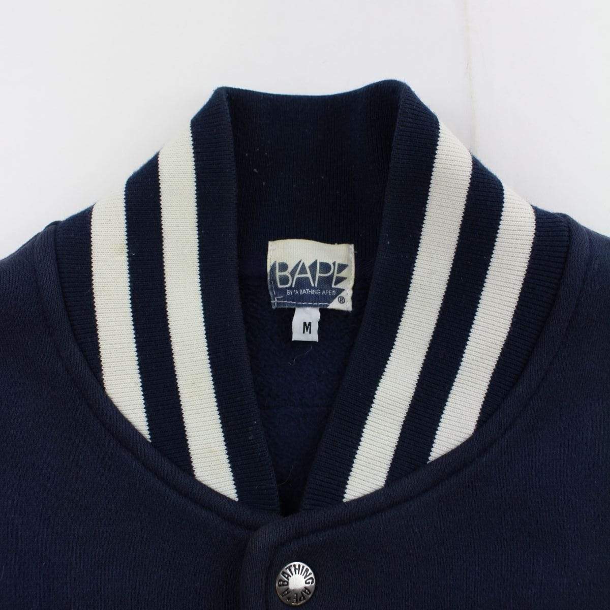 Bape College Logo Varsity Jacket Black - SaruGeneral