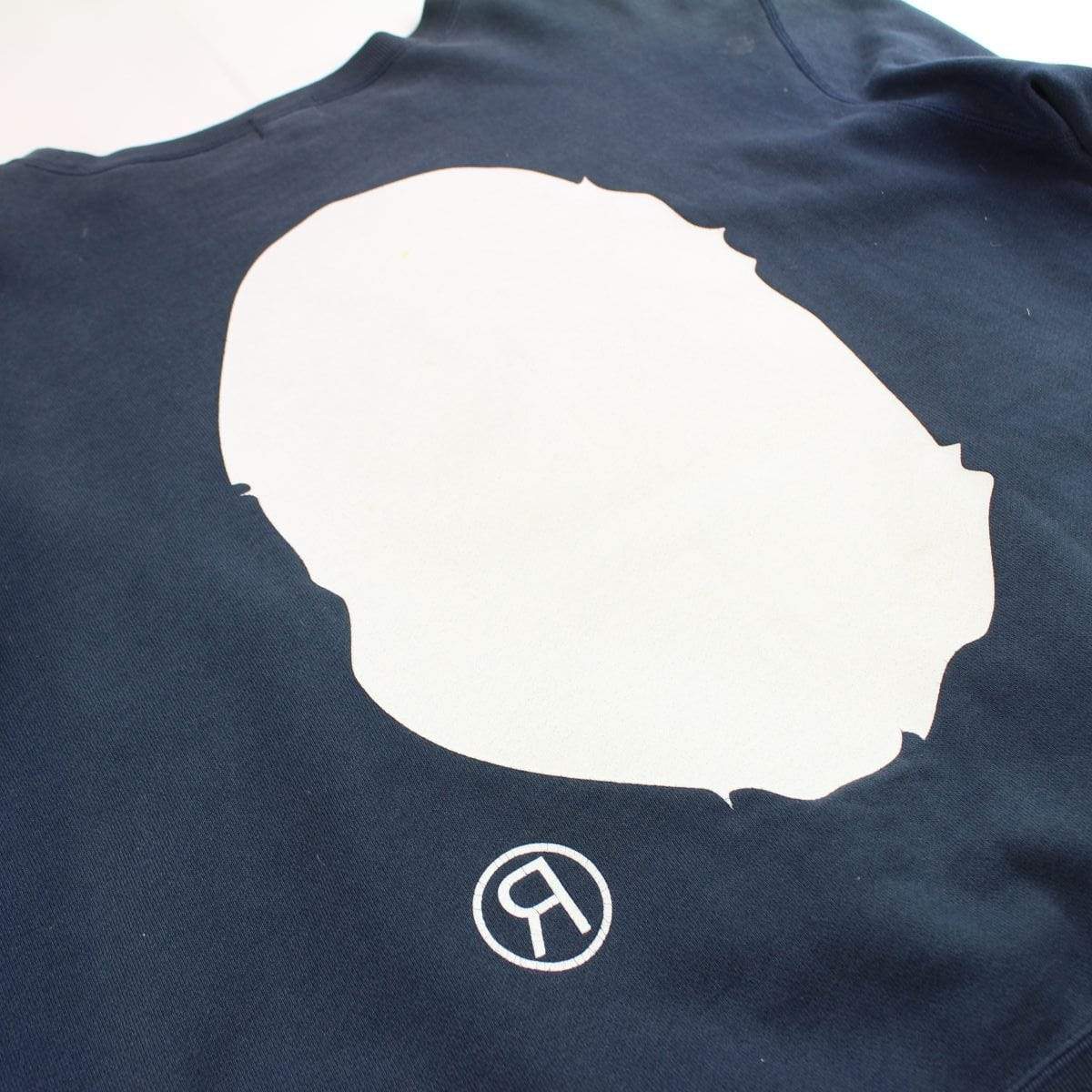 Bape Big Ape Logo Crewneck Navy - SaruGeneral