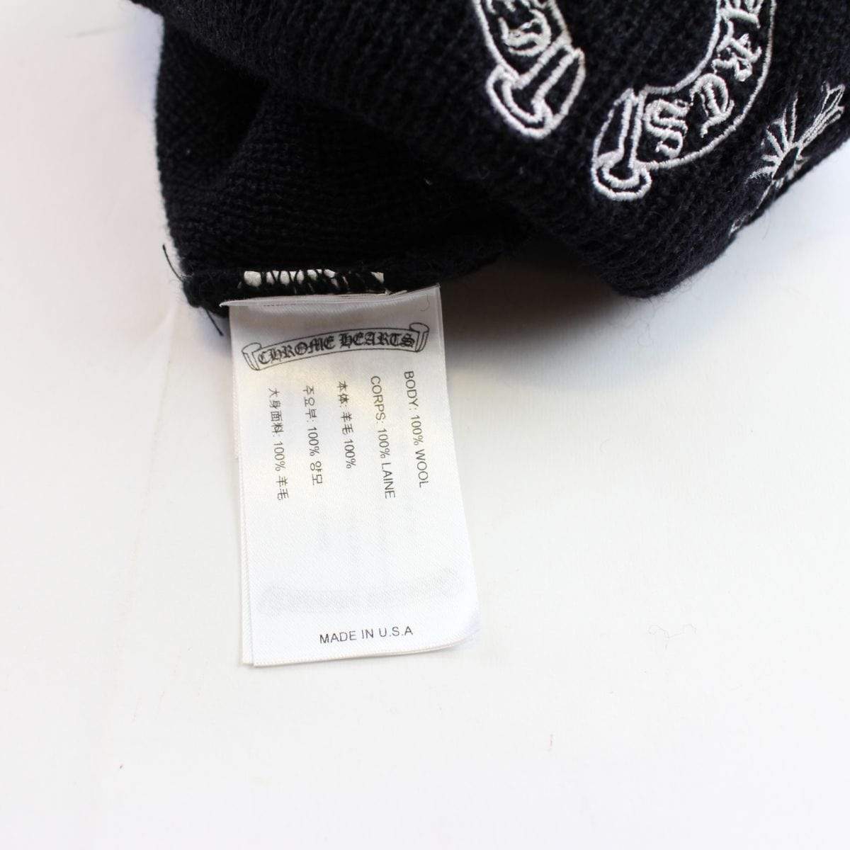 chrome hearts Horse shoe & crosses logo beanie black - SaruGeneral