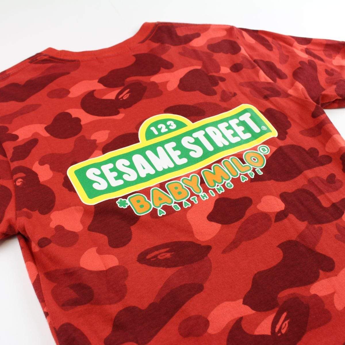 Bape x Sesame Street Elmo Red Camo Tee - SaruGeneral