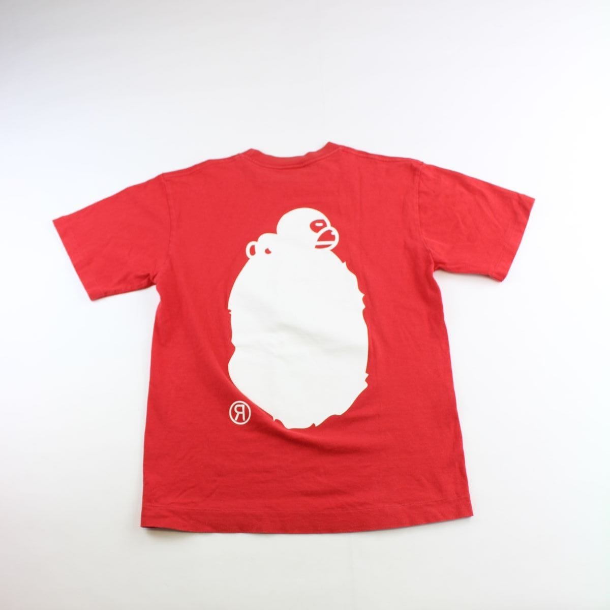 Bape Sleeping Baby Milo Big Ape Logo Tee Red - SaruGeneral