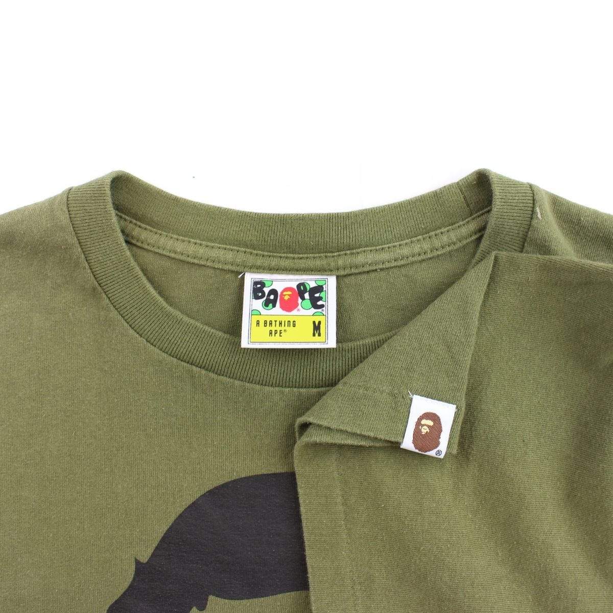 Bape Big Ape Logo Tee Olive - SaruGeneral