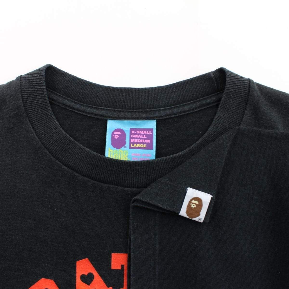 bape valentine hearts college logo tee - SaruGeneral