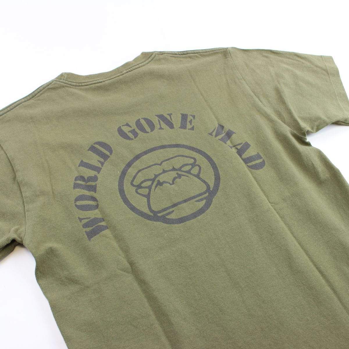 Bape Text Logo Tee Olive - SaruGeneral