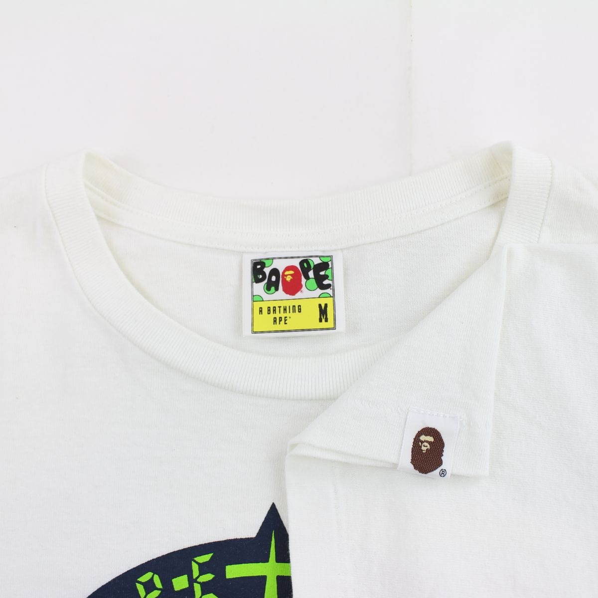 Bape green Target Tee White - SaruGeneral