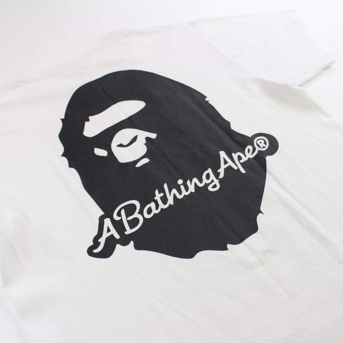 Bape A Bathing Ape Back Print Ape Tee White - SaruGeneral