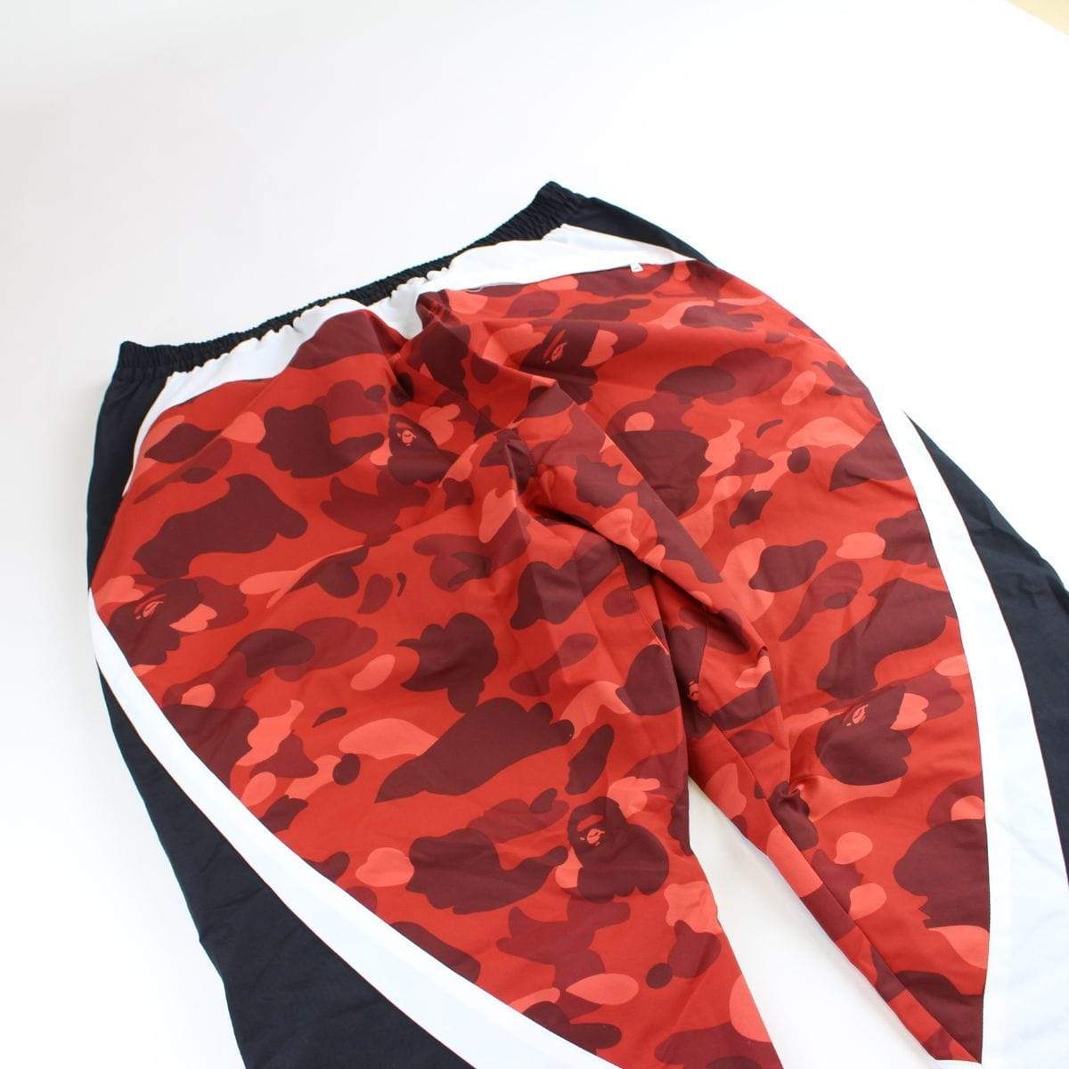 bape red camo black track pants - SaruGeneral