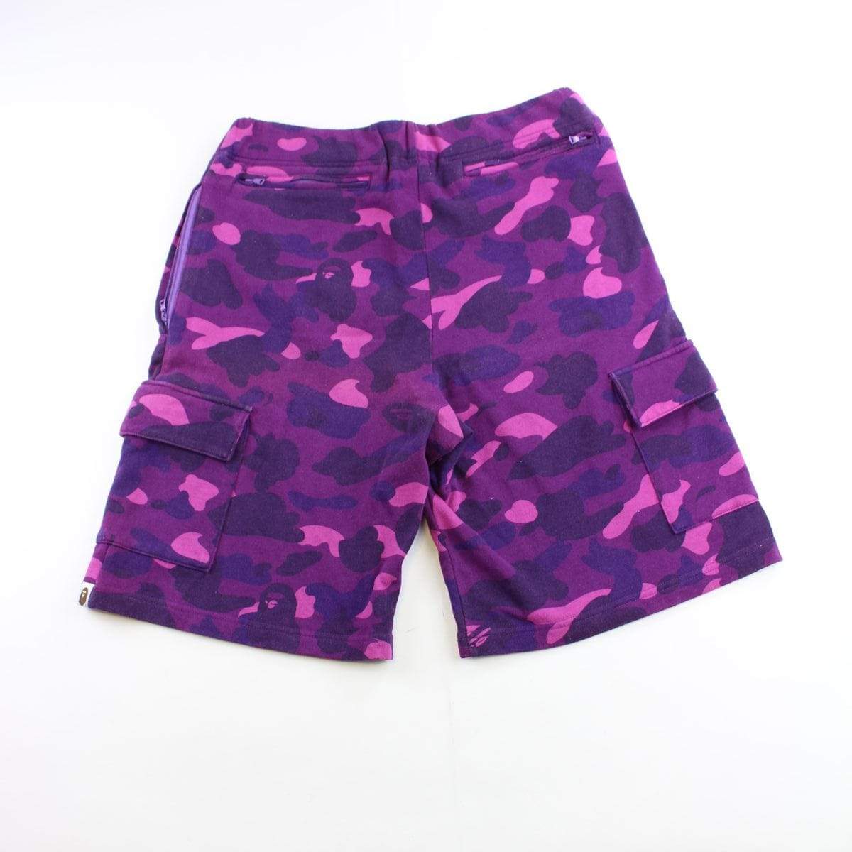 bape purple camo cargo sweatshorts - SaruGeneral