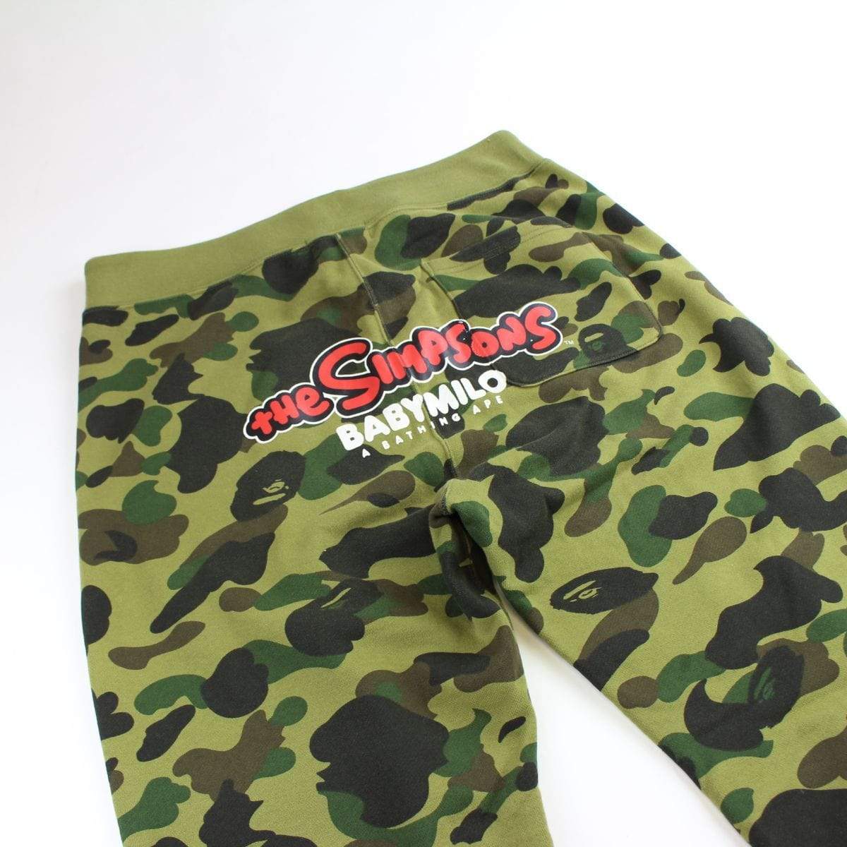bape x simpsons 1st green camo sweatpants - SaruGeneral