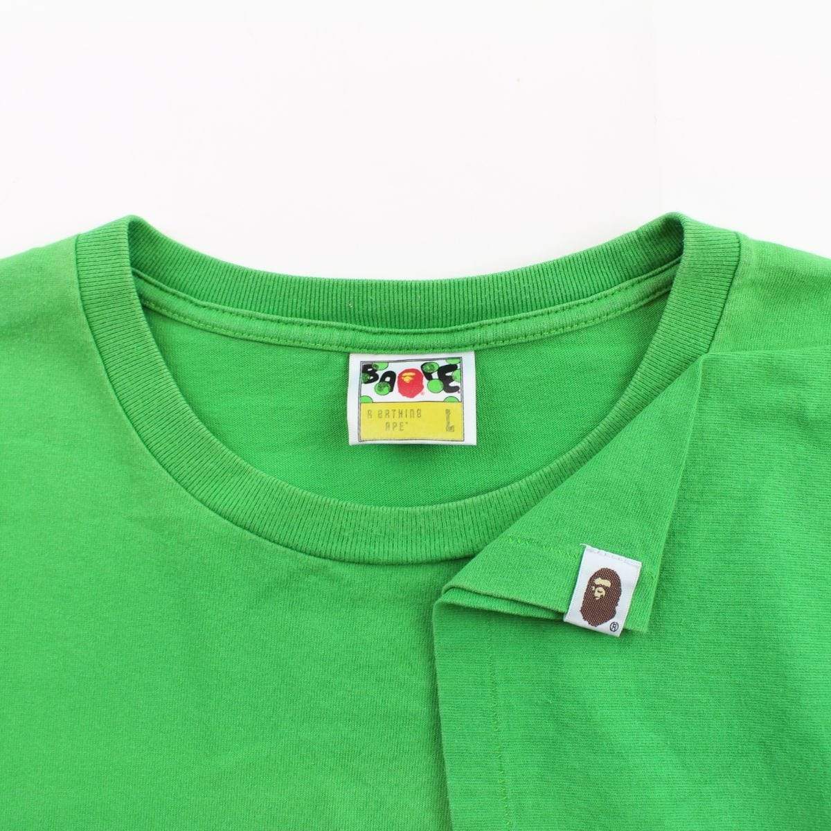 Bape Point Head Logo Tee Green - SaruGeneral