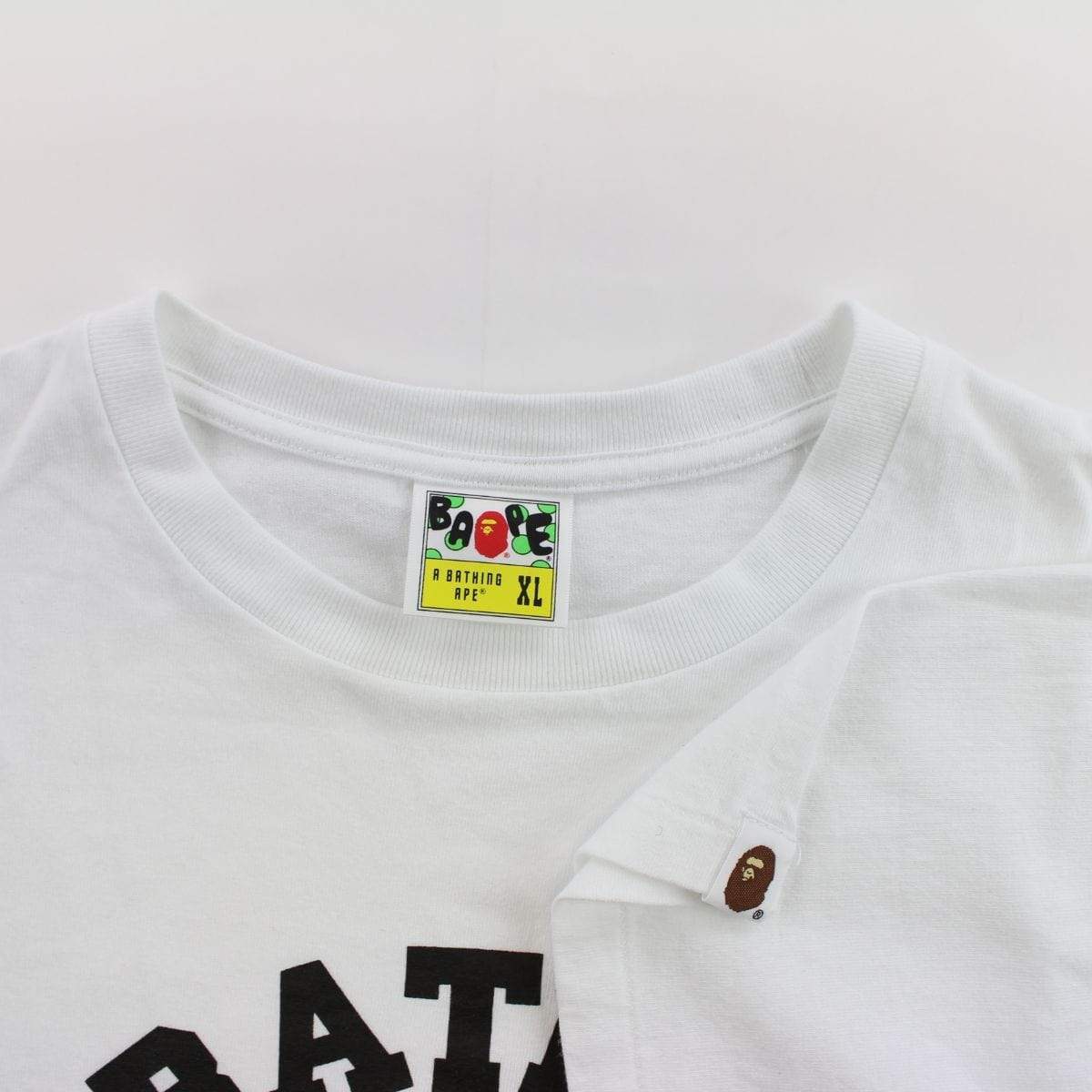 Bape Space Camo College Logo Tee White - SaruGeneral