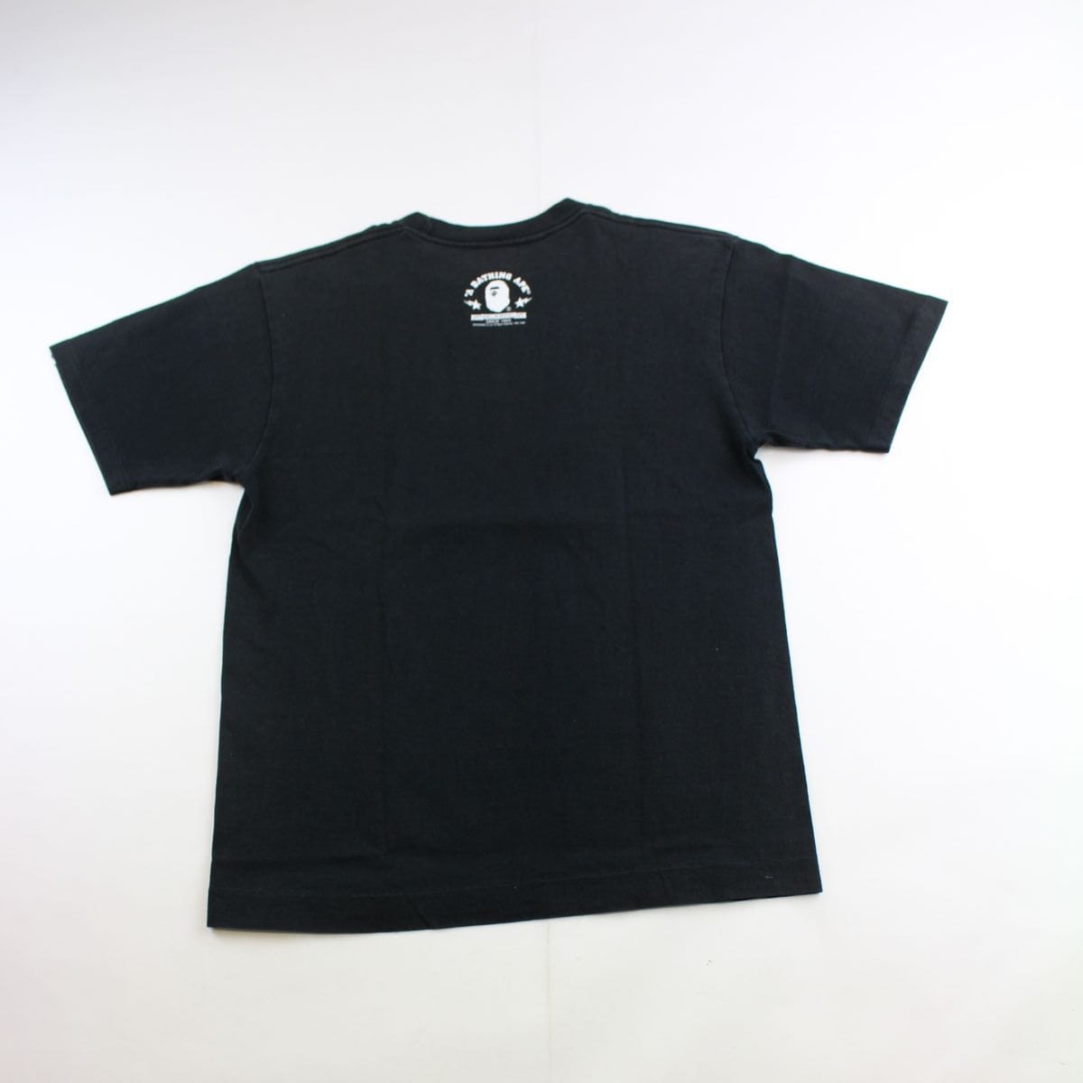 Bape Triple Ape Head College Logo Tee Black - SARUUK