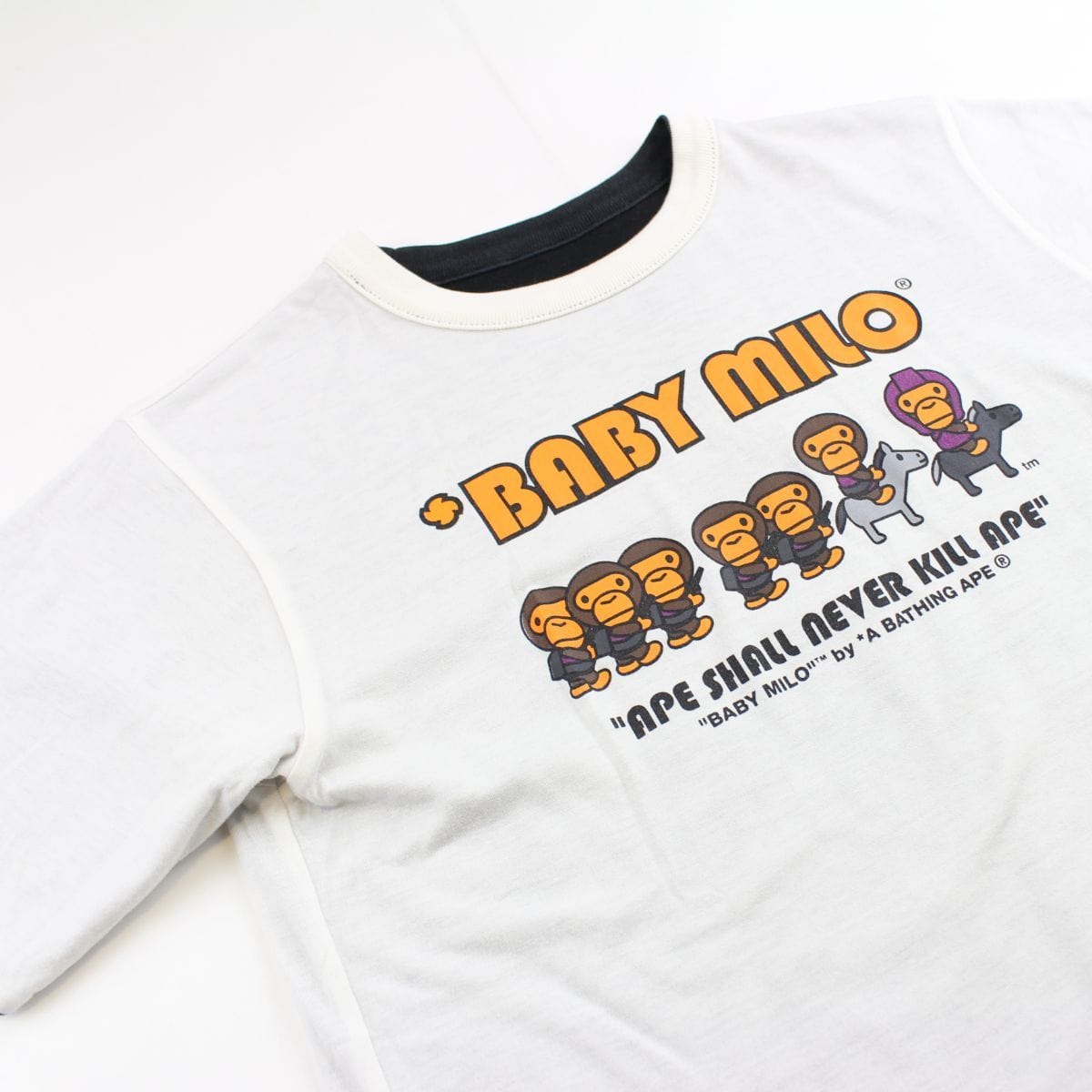 Bape Baby Milo Generals Reversible Tee Black - SARUUK