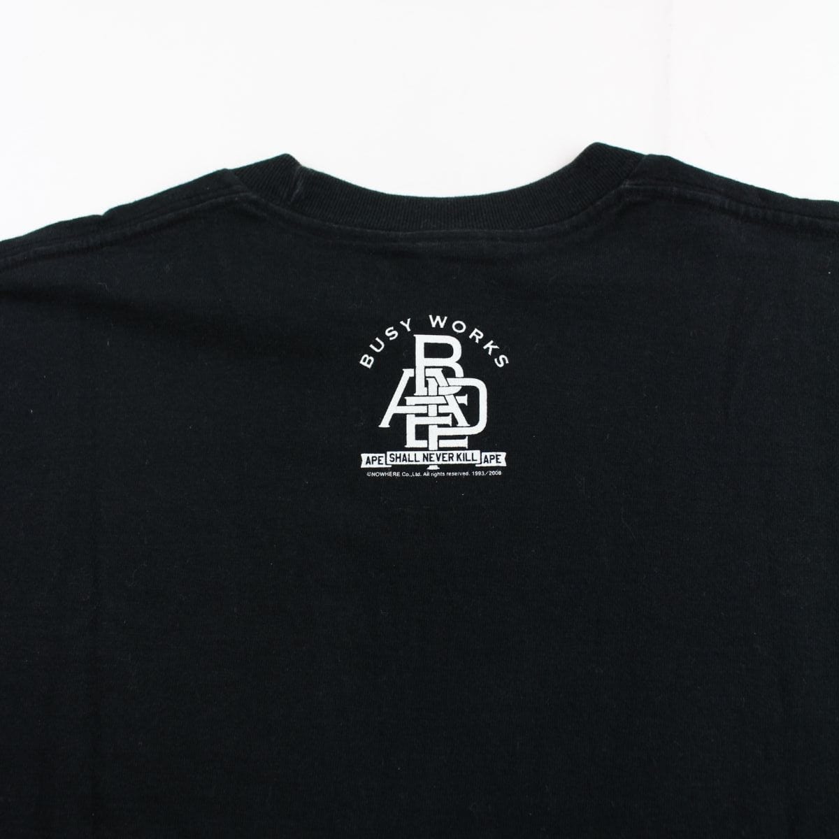 Bape Pink Camo Bathing Ape Text Tee Black - SARUUK