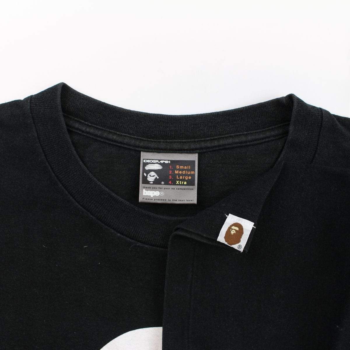 bape italy big ape logo tee black - SaruGeneral