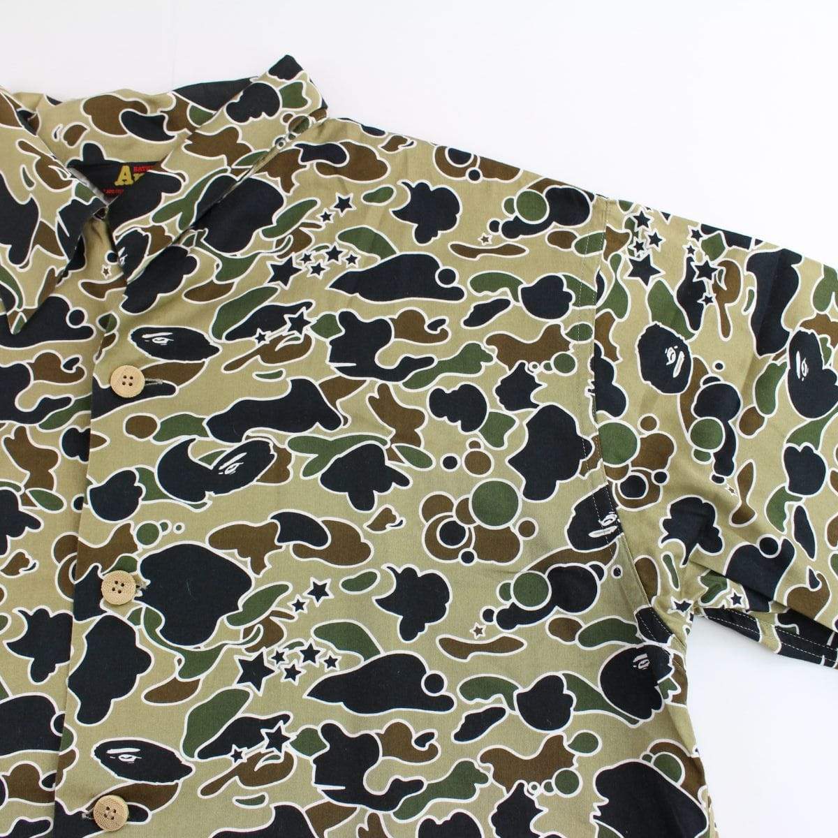 bape green psyche camo ss shirt - SaruGeneral
