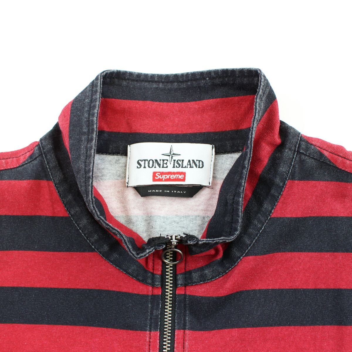 supreme x stone island stripe ls red 2016 - SaruGeneral