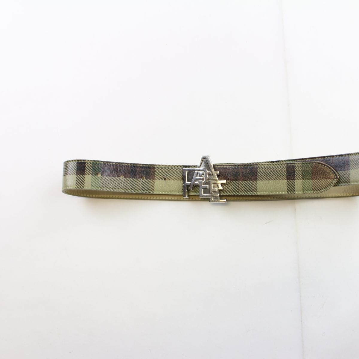 Bape Green Tartan Belt - SARUUK