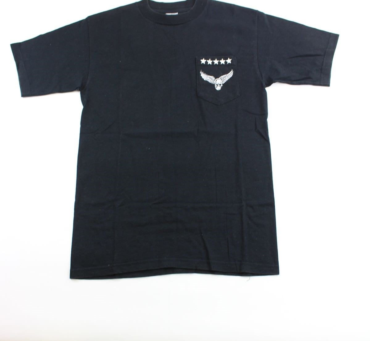 chrome hearts x foti skull wings pocket tee black - SaruGeneral