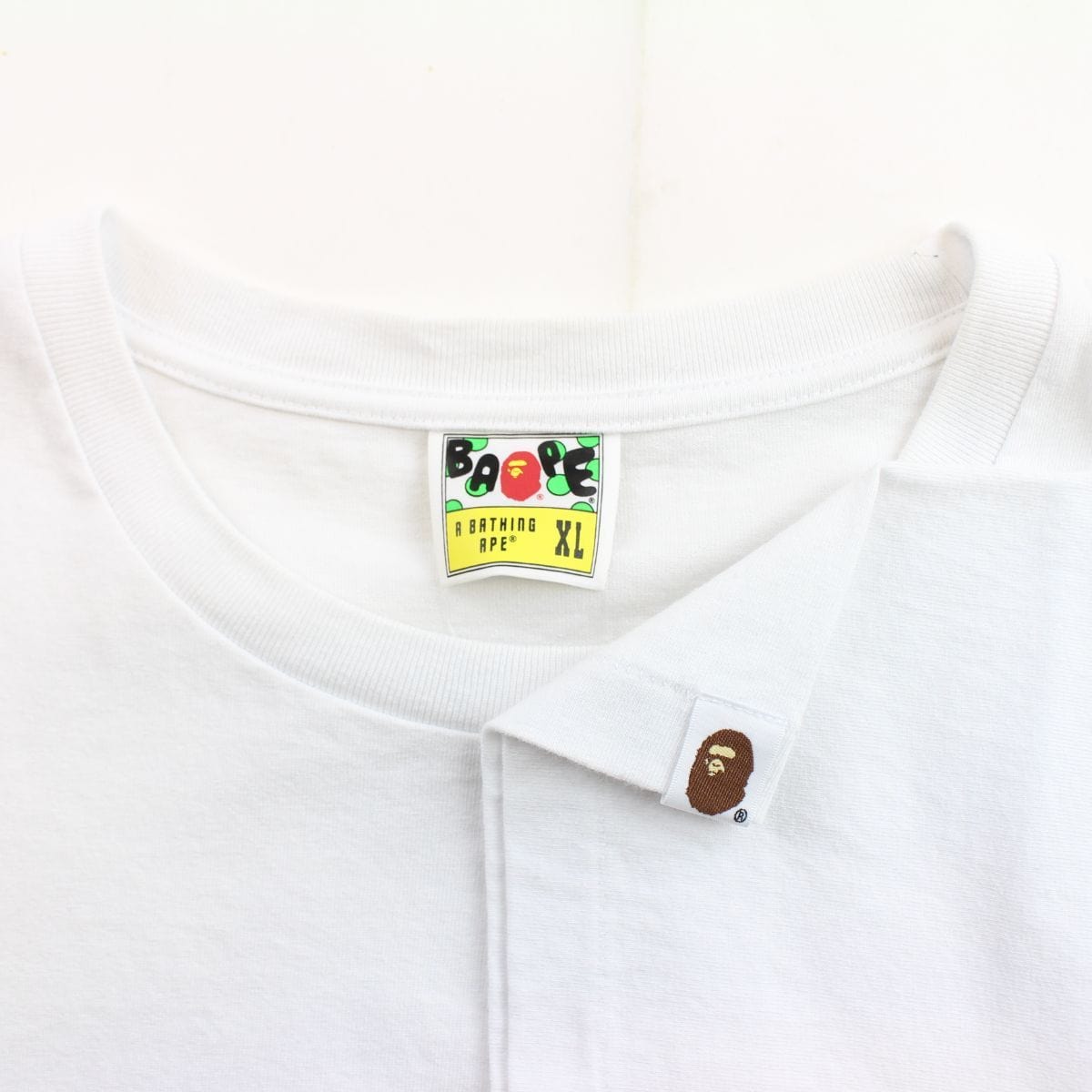 Bape Bapesta Pink Lightening Tee White - SARUUK